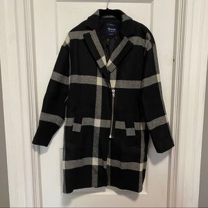 Madewell Plaid Quilted Liner Cocoon Coat
